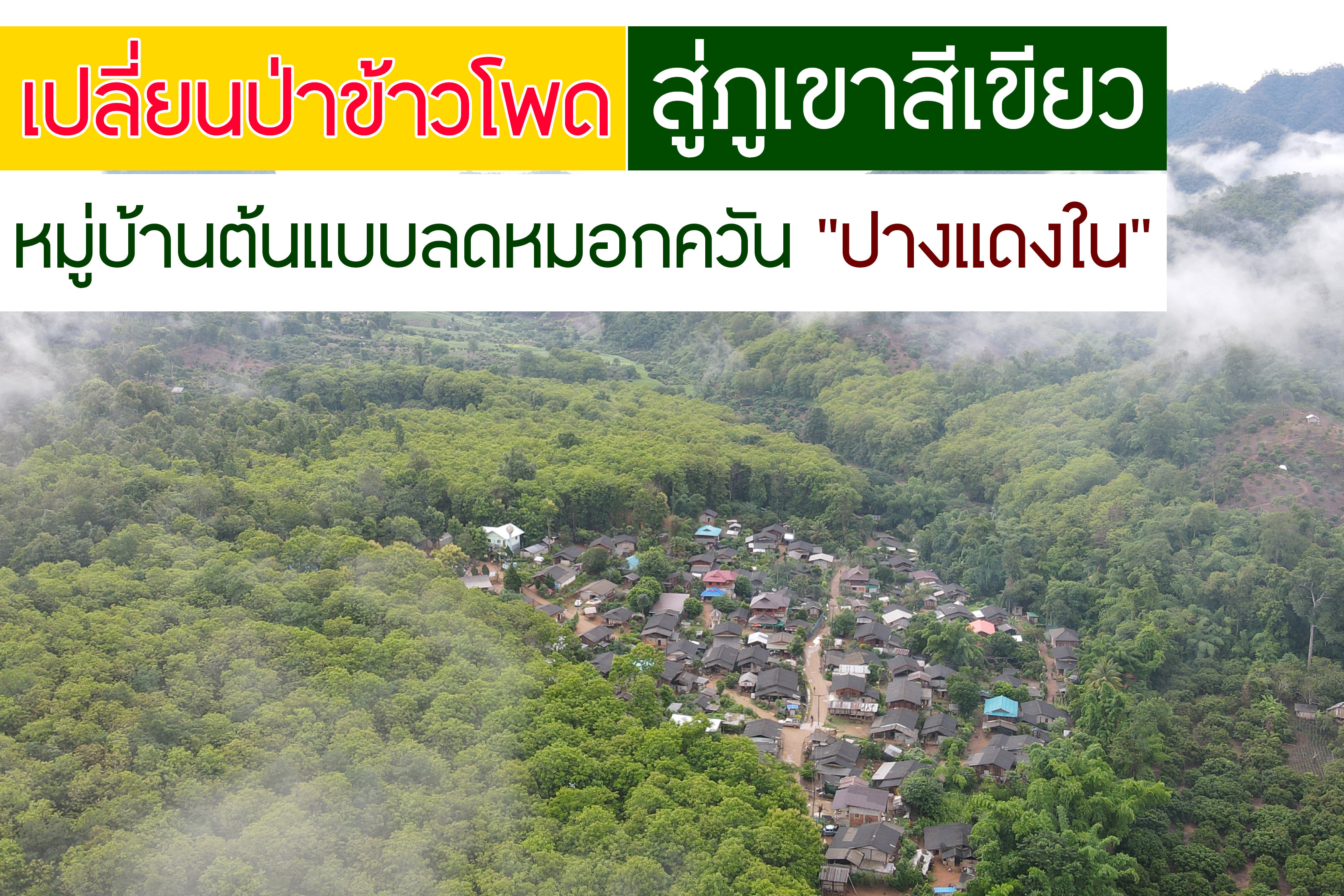 “เปลี่ยนป่าข้าวโพด สู่ภูเขาสีเขียว” หมู่บ้านต้นแบบลดหมอกควัน