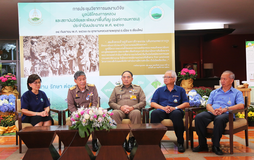 การประชุมวิชาการผลงานวิจัยของมูลนิธิโครงการหลวงและสถาบันวิจัยและพัฒนาพื้นที่สูง(องค์การมหาชน)